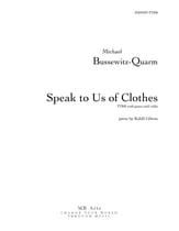 Speak to Us of Clothes TTBB choral sheet music cover